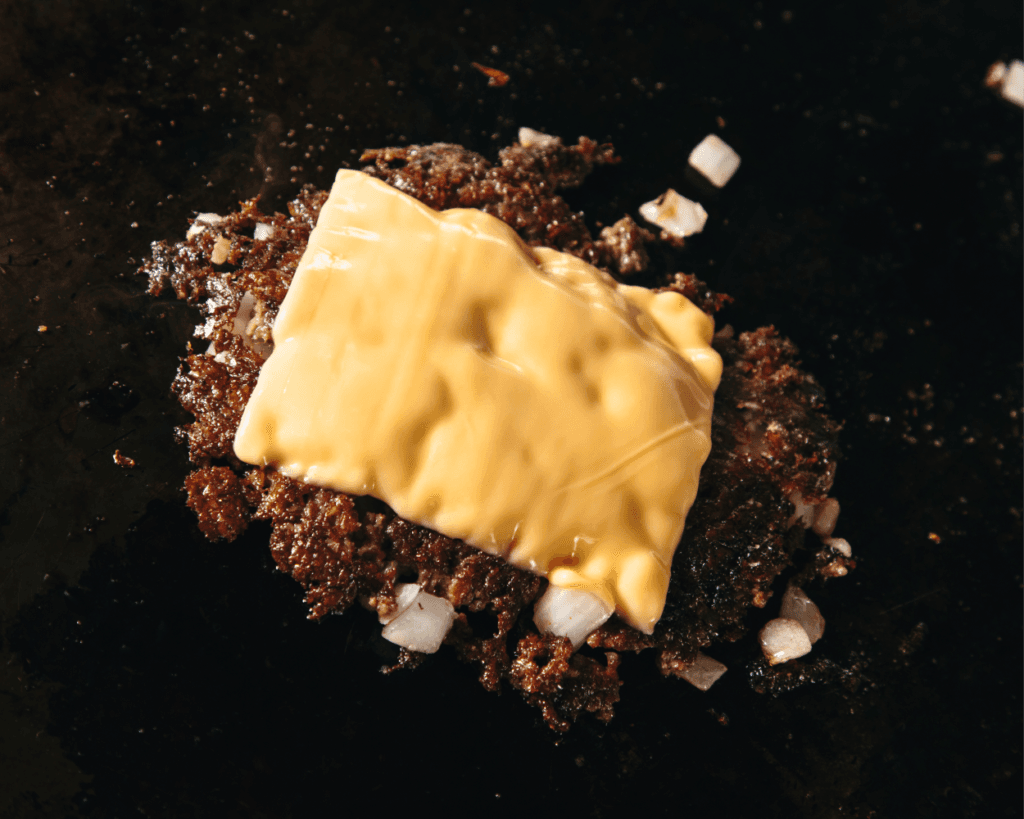 Cheese on patty